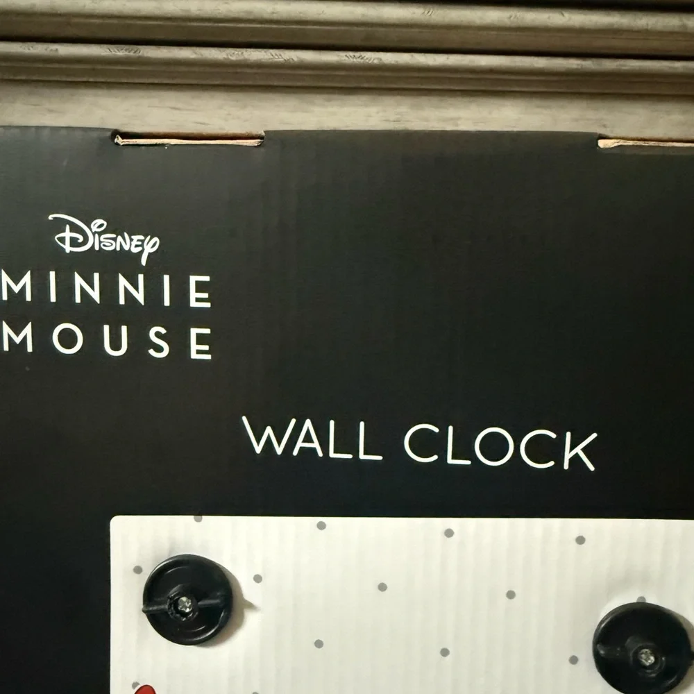 Disney Minnie Mouse Red and Yellow Wall Clock